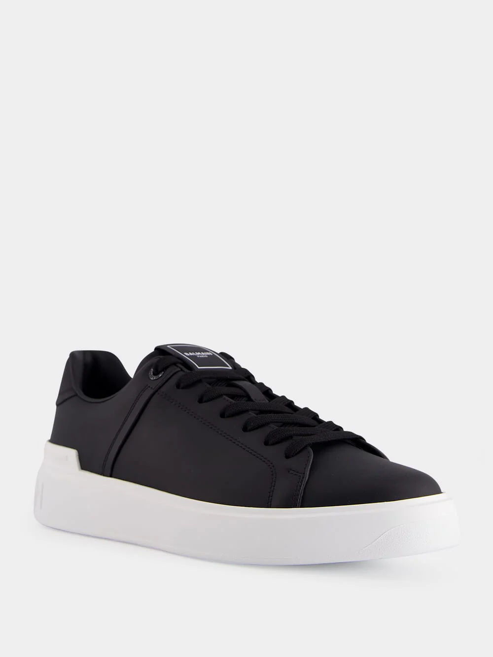 Black and White B-Court Leather Sneakers - Image 2