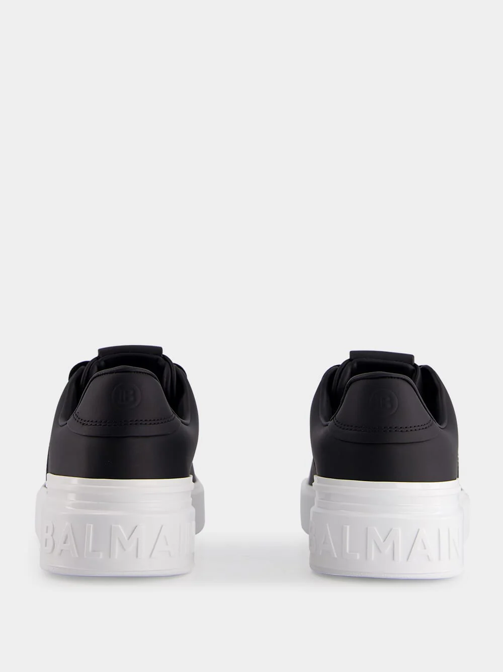 Black B-Court Calfskin Sneakers - Image 5