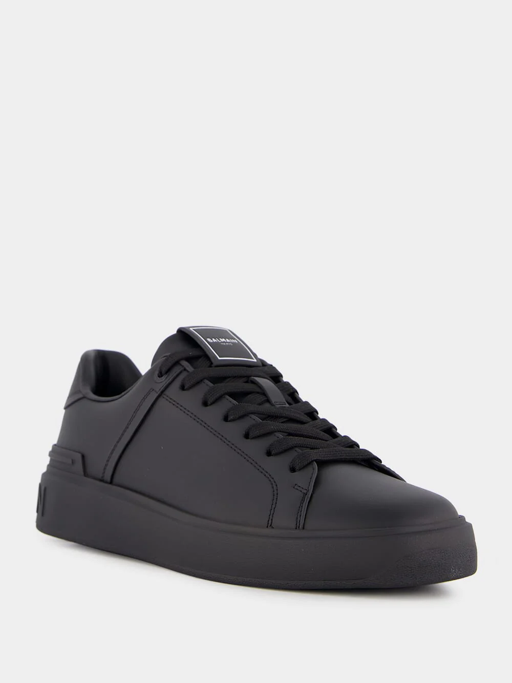 Black B-Court Leather Sneakers - Image 2