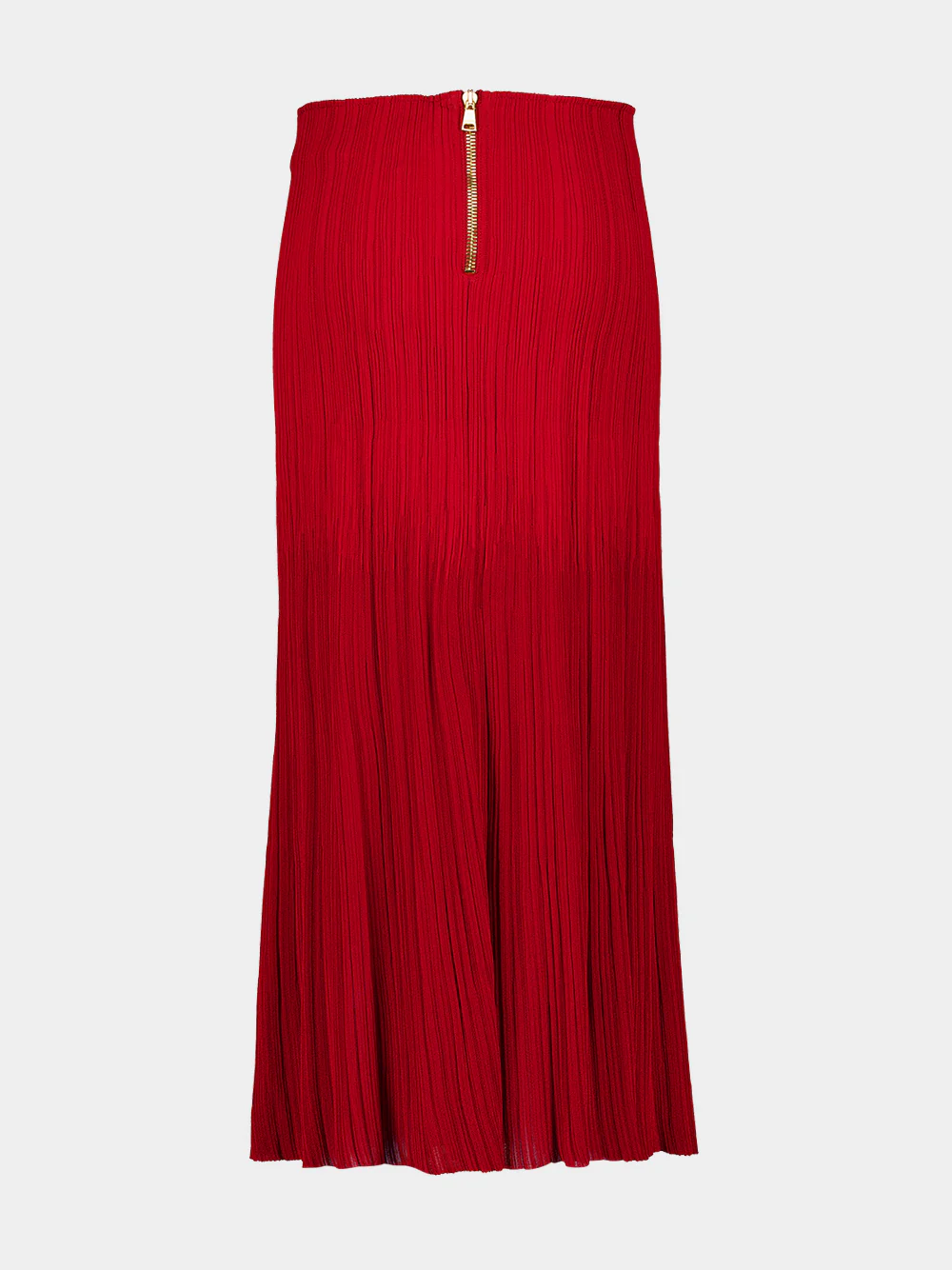 Rouge Carmin Pleated Viscose Midi Skirt - Image 2