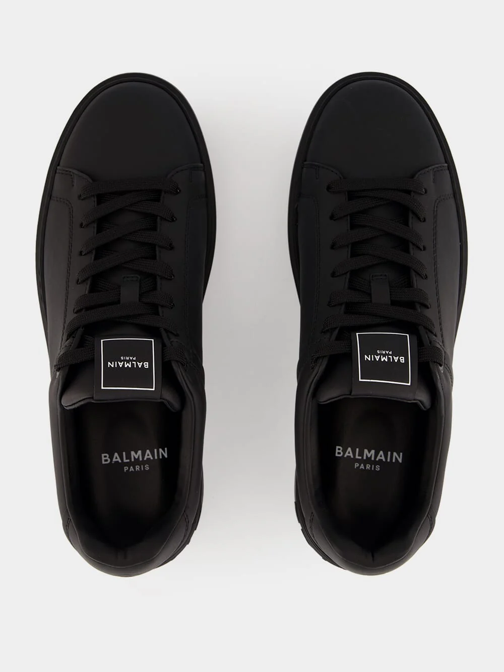 Black B-Court Calfskin Sneakers - Image 3