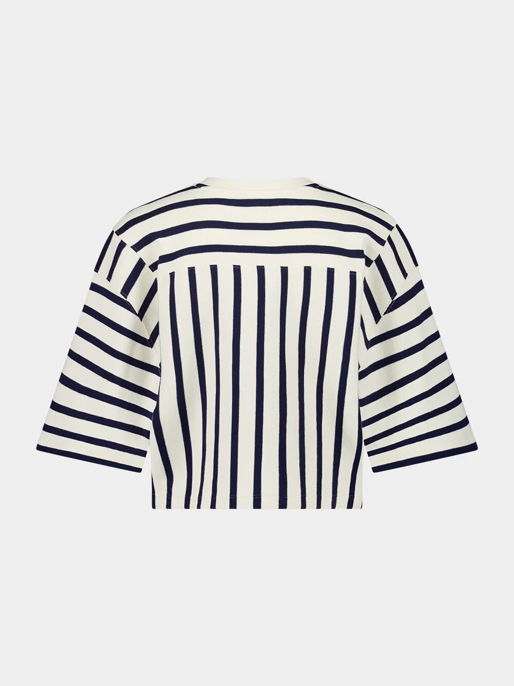 Striped Cropped Baseball Top - Image 9