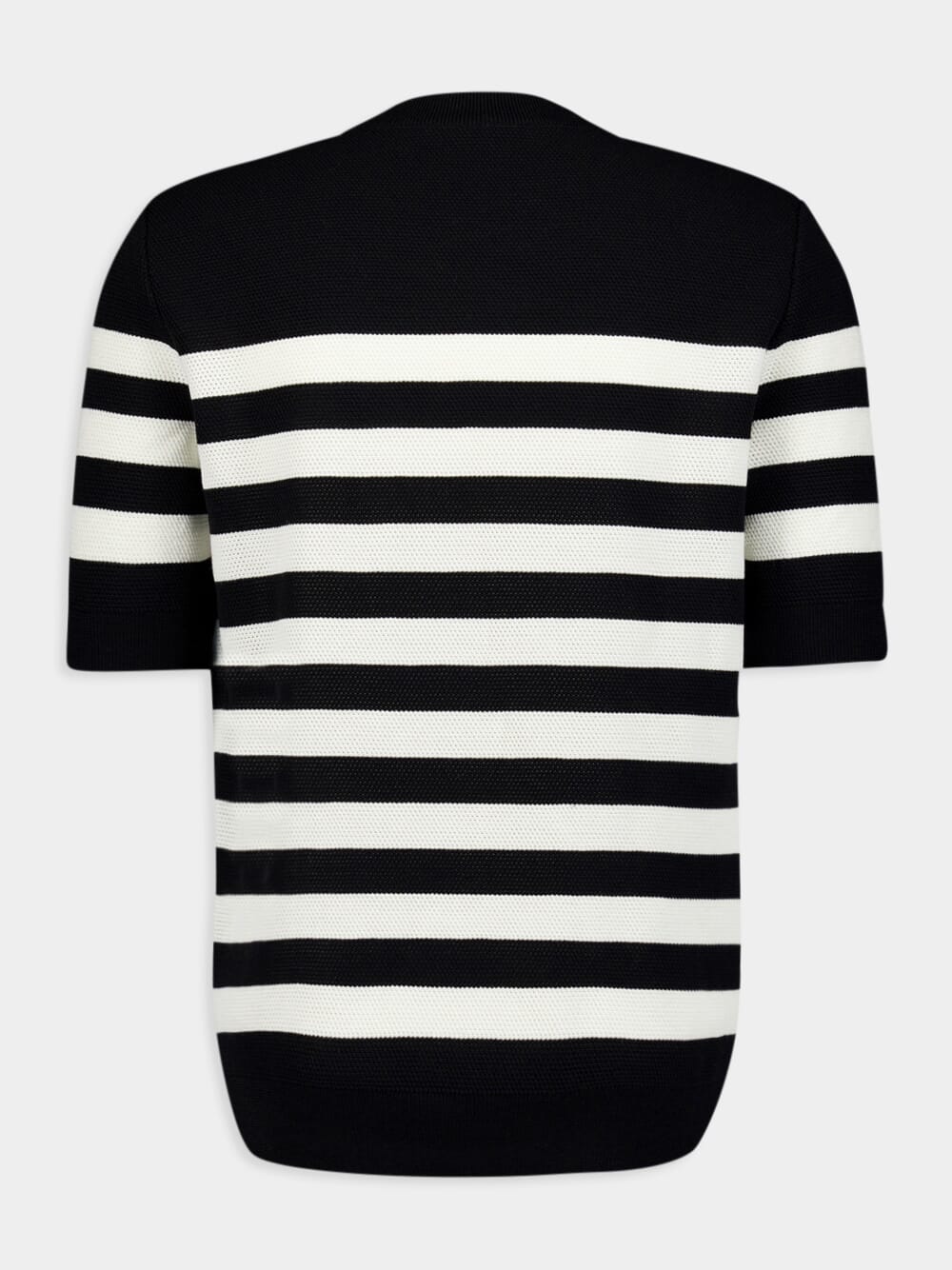 Striped Piqué Knit T-Shirt - Image 2