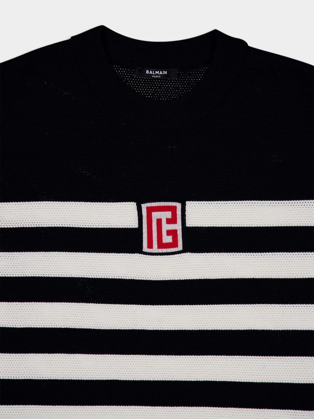Striped Piqué Knit T-Shirt - Image 3