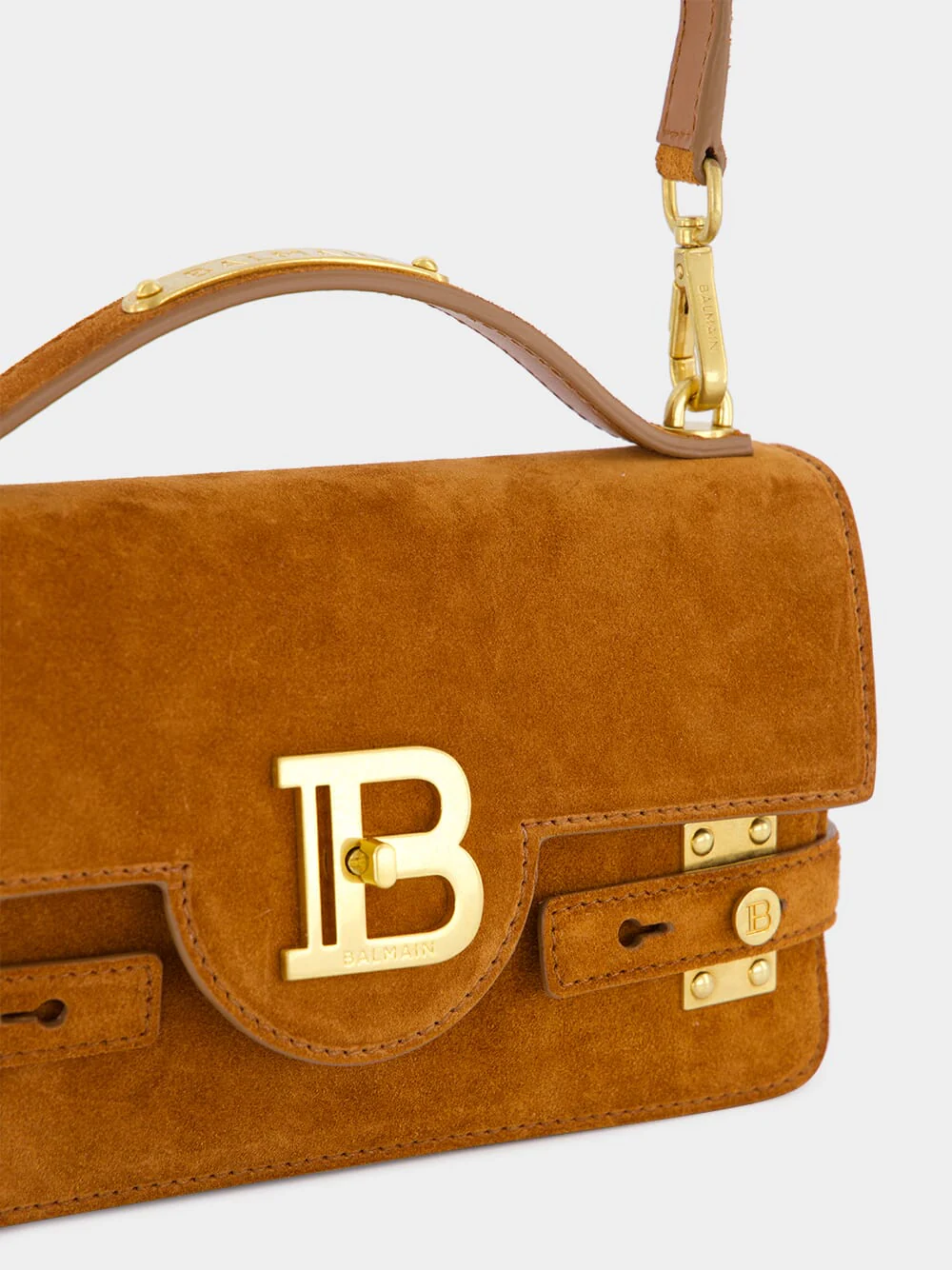 Suede B-Buzz 24 Shoulder Bag in Brown - Image 9