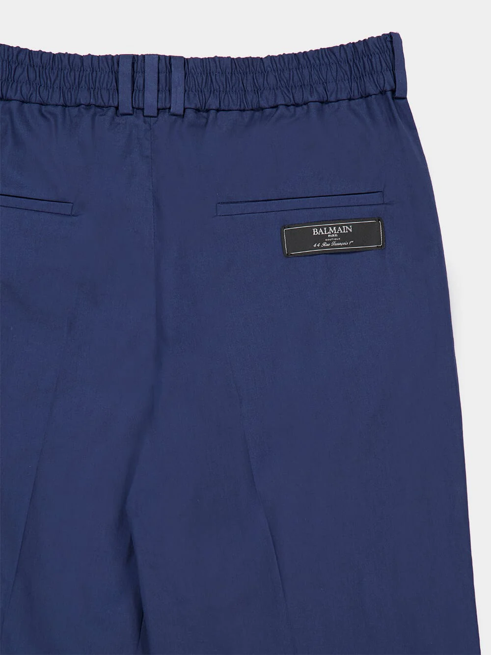 Blue Regular Fit Cotton Trousers - Image 4