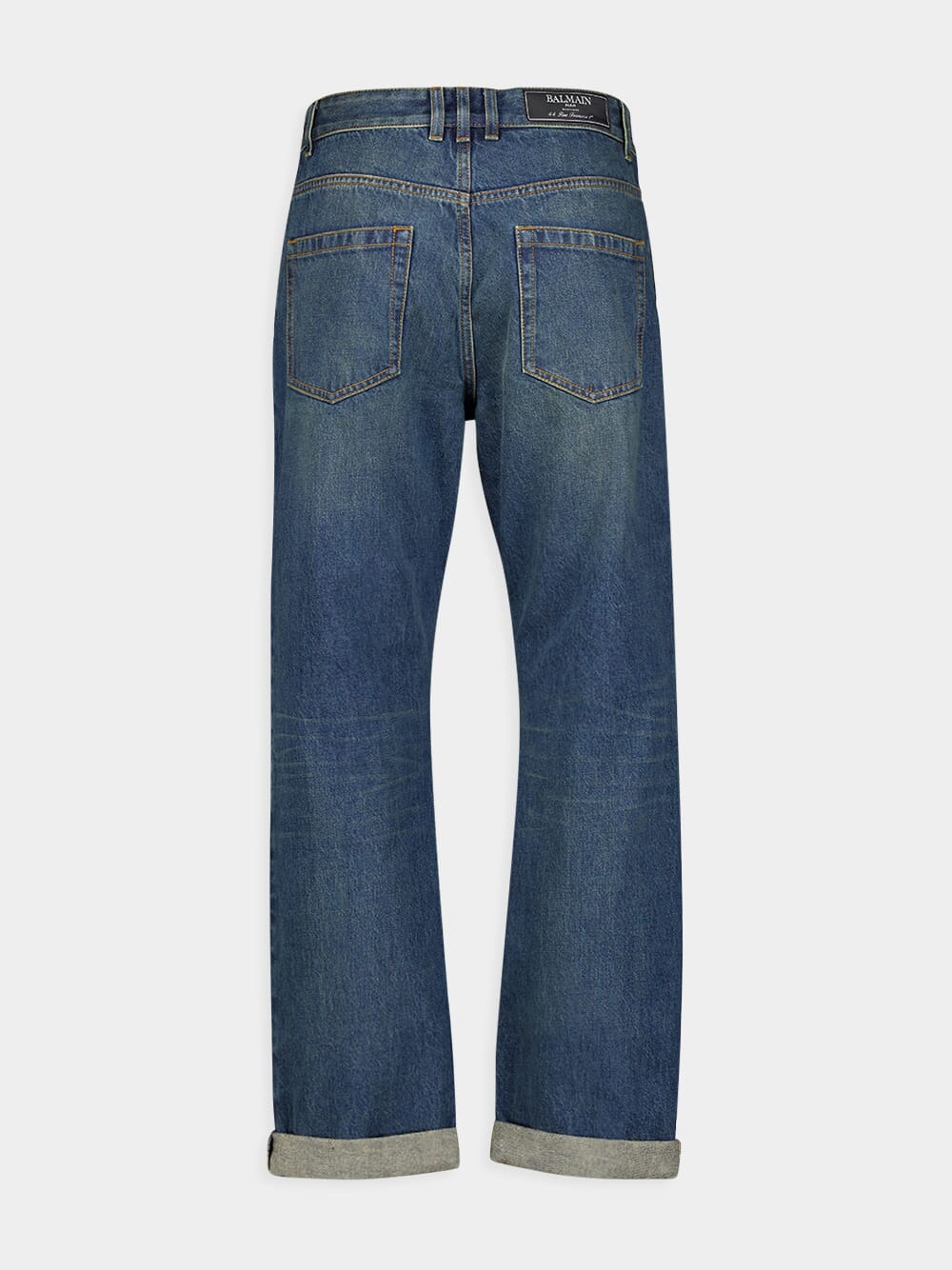 Vintage Logo-Patch Cotton Jeans - Image 3