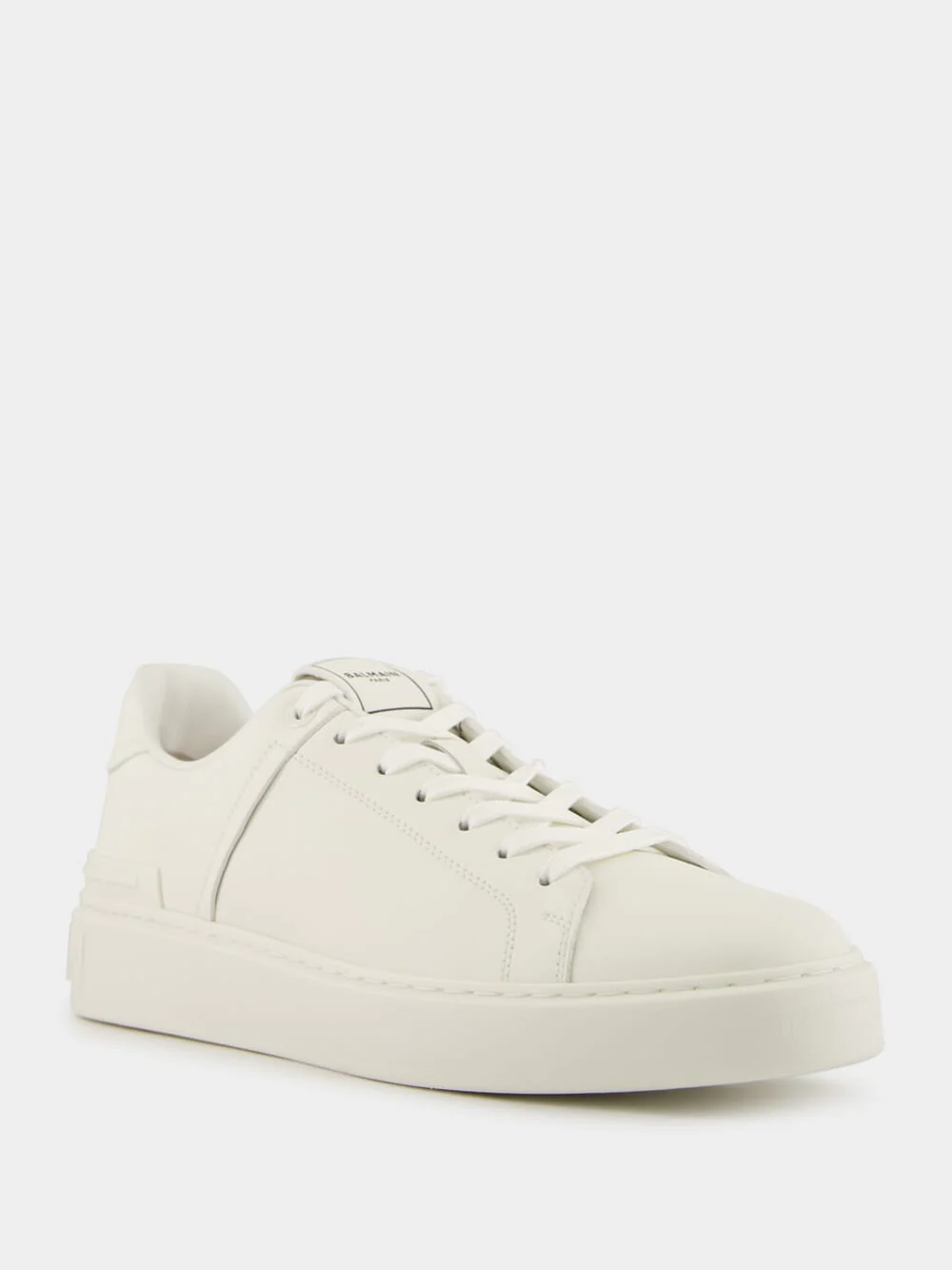 White B-Court Calfskin Trainers - Image 2