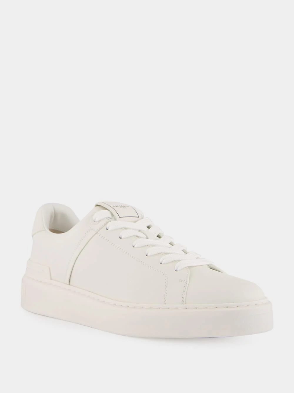 White Calfskin B-Court Sneakers - Image 2