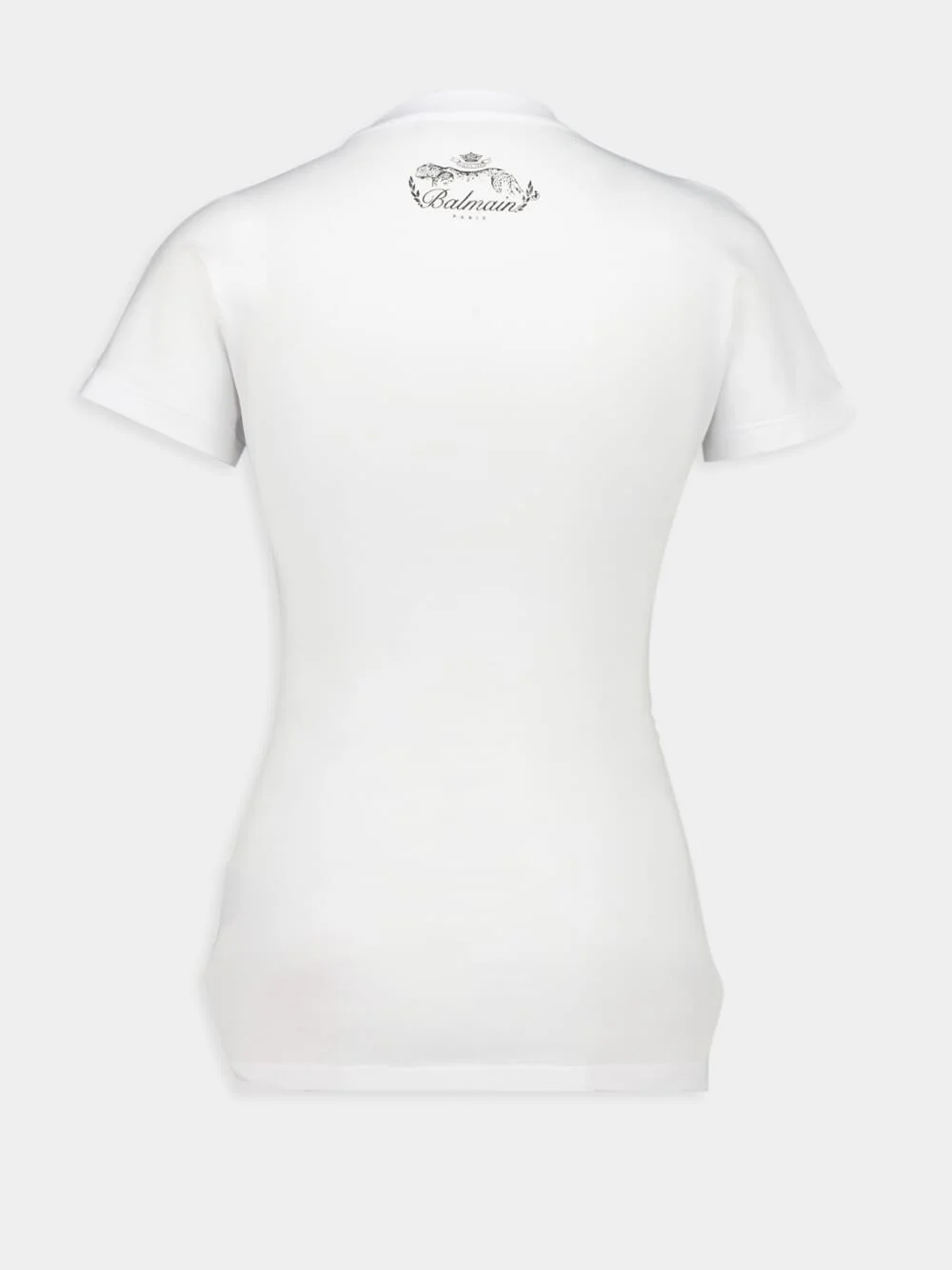 White Draped Jersey T-Shirt - Image 2