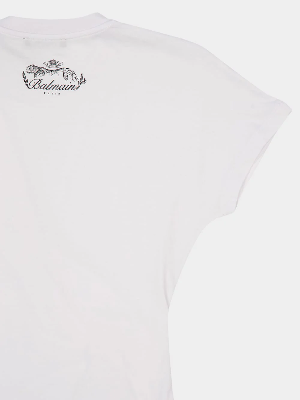 White Draped Jersey T-Shirt - Image 4