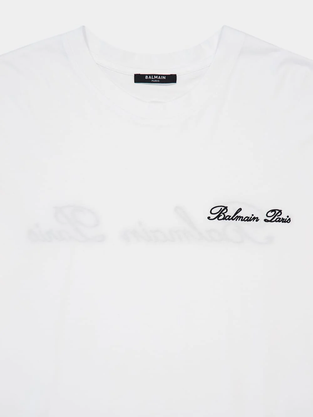 White Embroidered Signature T-shirt - Image 5