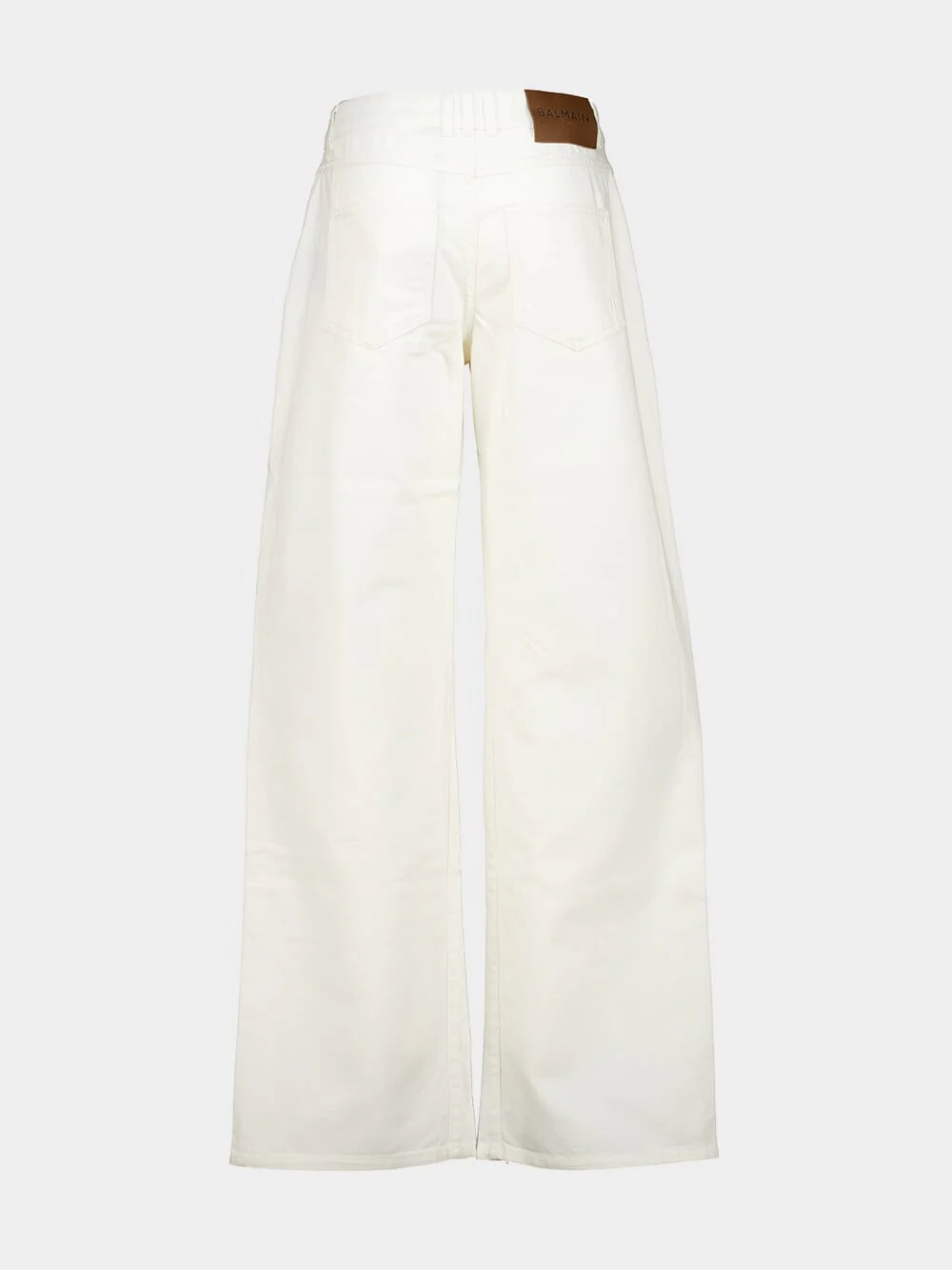 White Loose-Fit Denim Jeans - Image 3