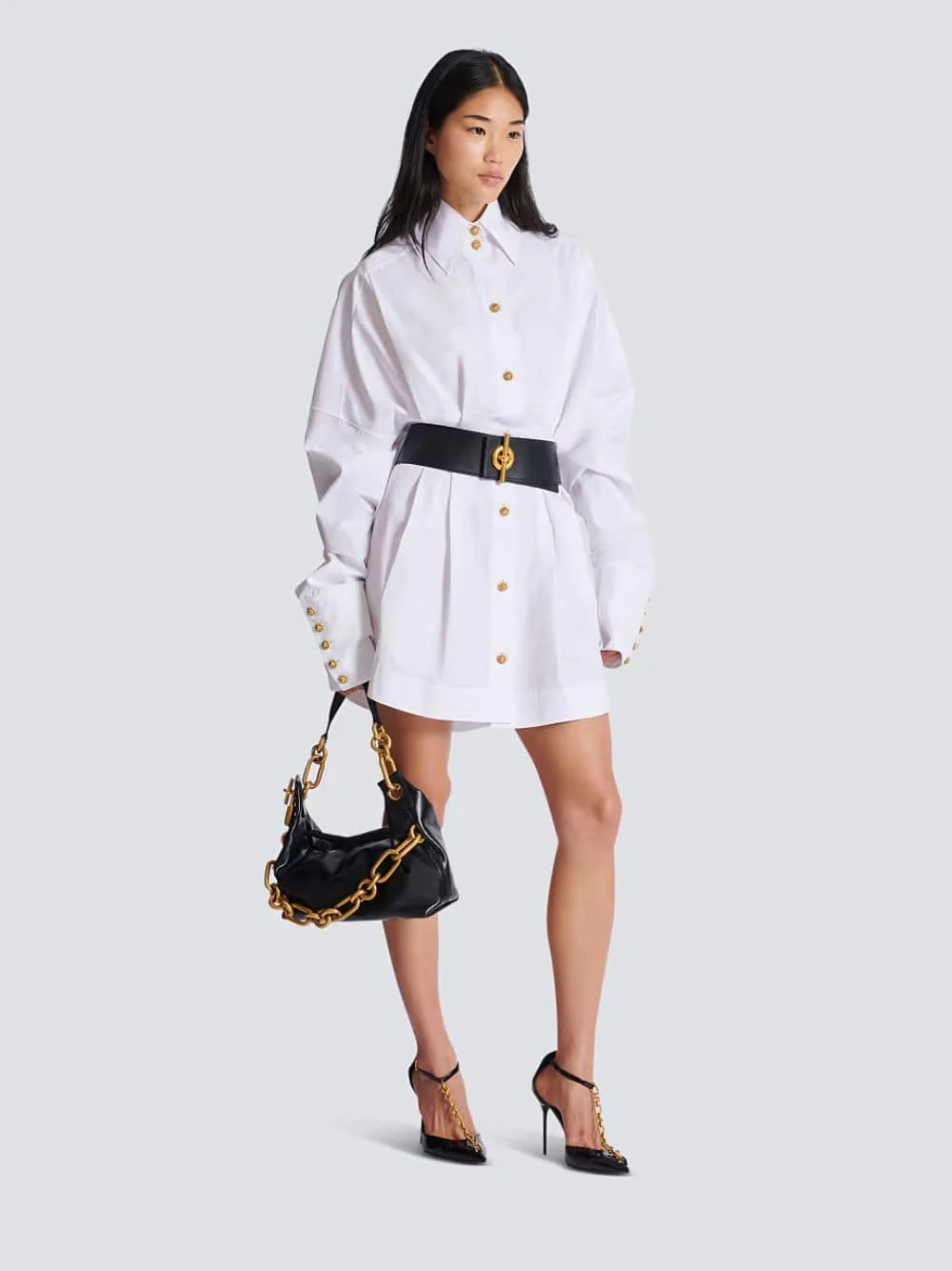 White Poplin Shirt Dress
