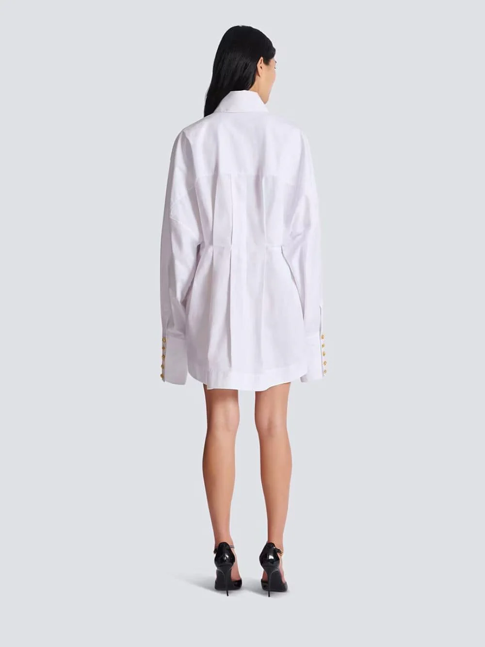 White Poplin Shirt Dress - Image 3