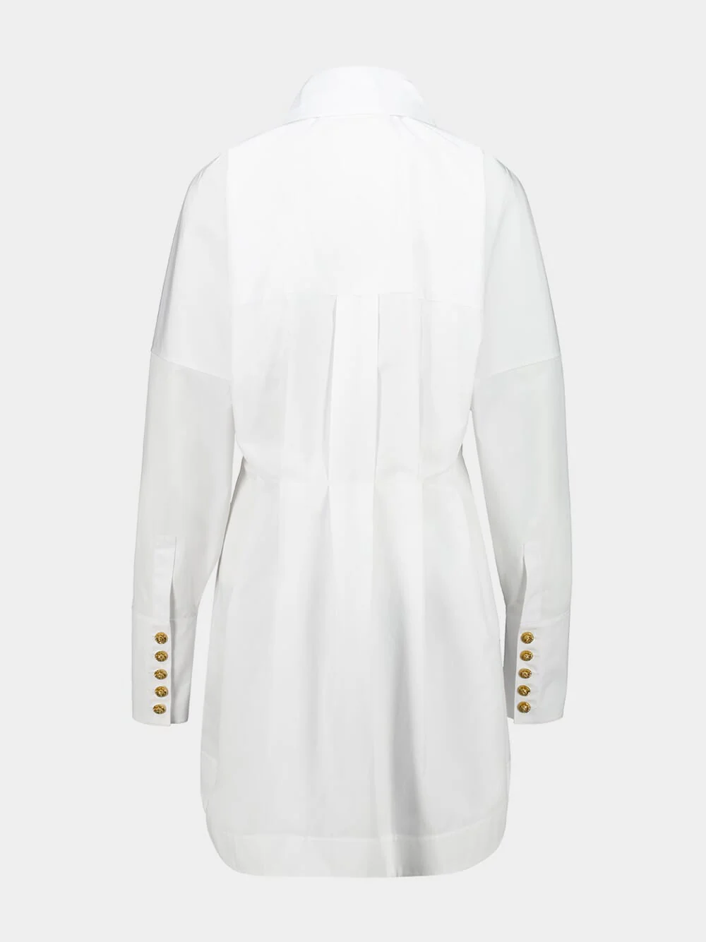 White Poplin Shirt Dress - Image 4