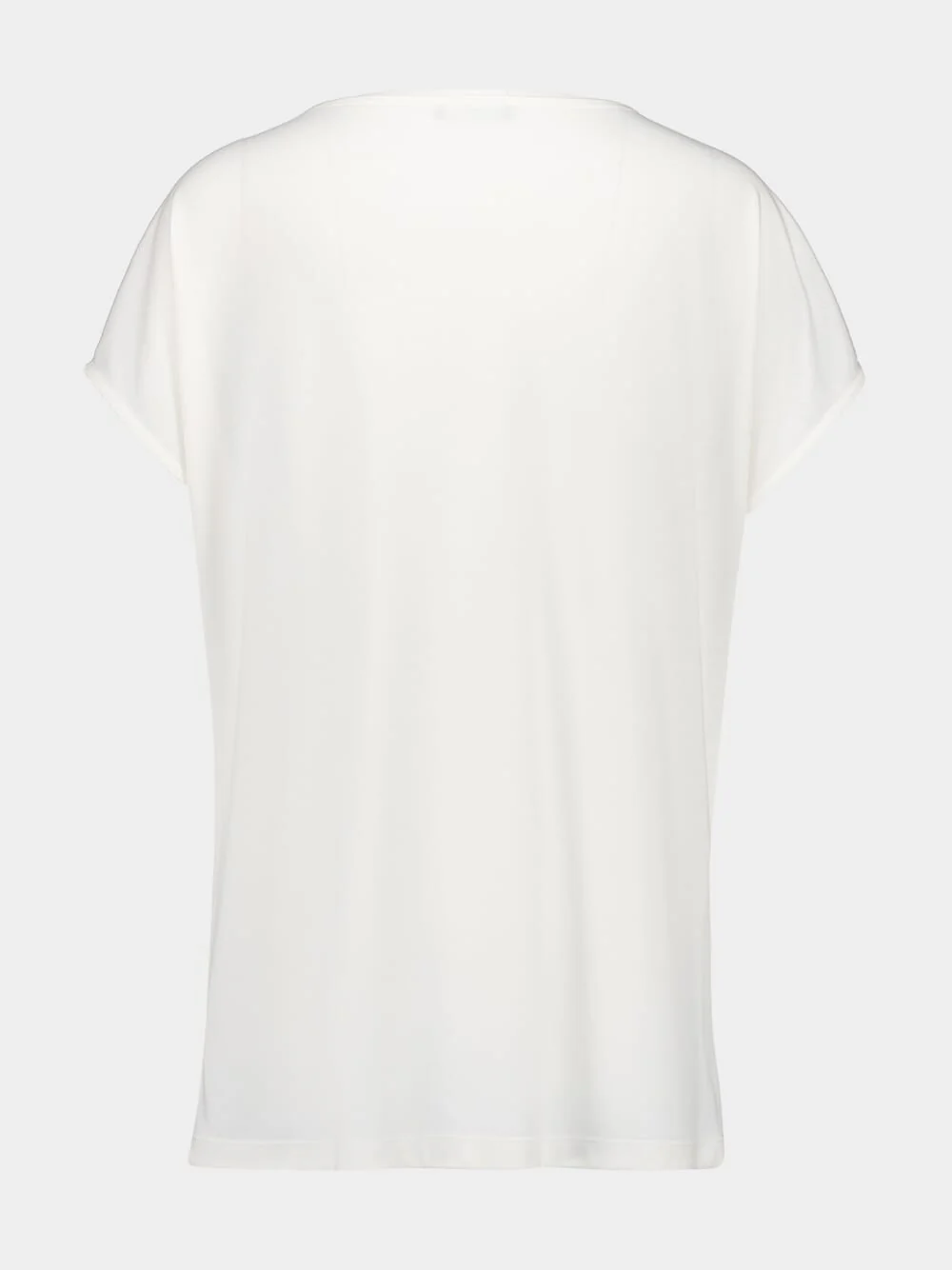 White Short-Sleeved Lipstick Print T-Shirt - Image 2