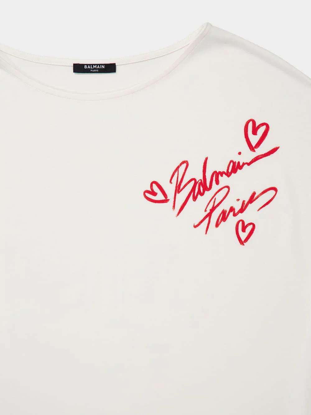 White Short-Sleeved Lipstick Print T-Shirt - Image 6