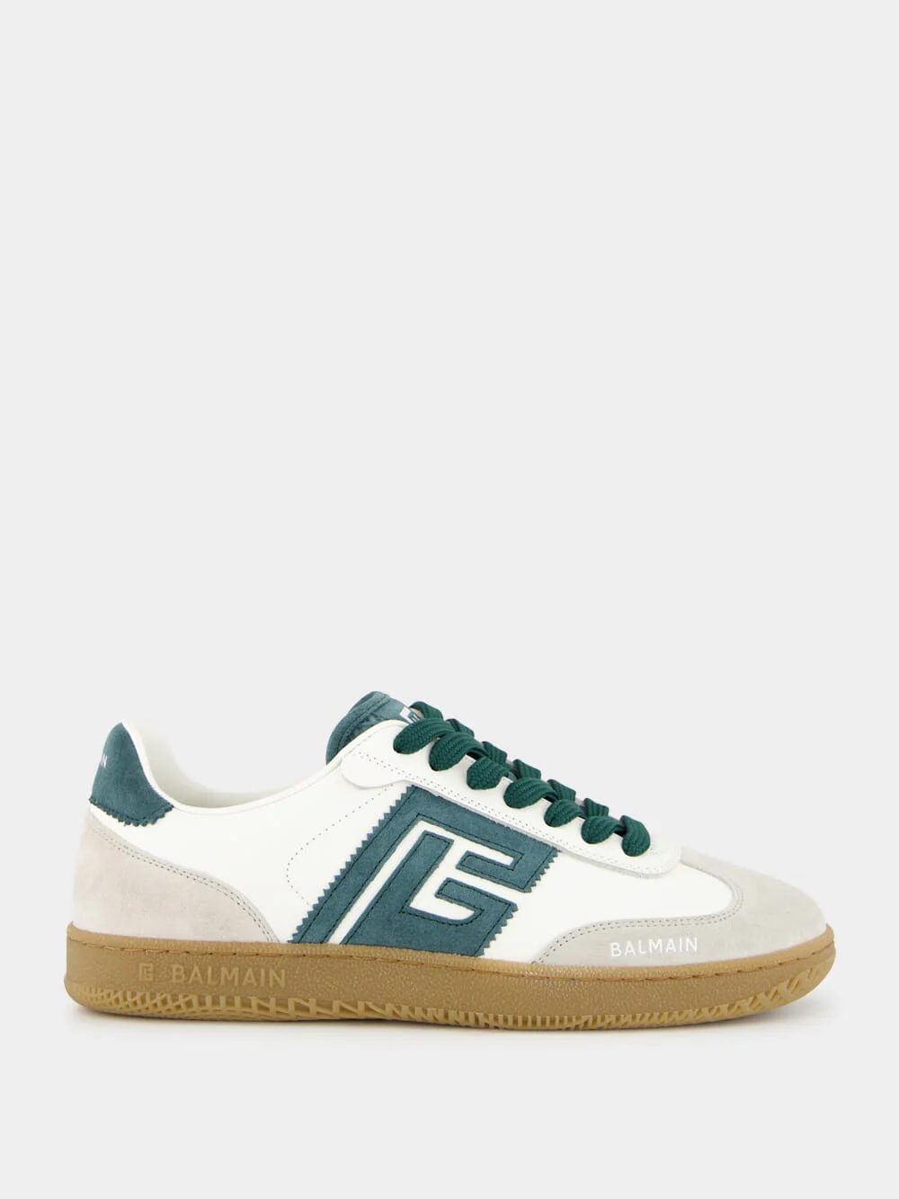 White Swan Leather and Suede Trainers