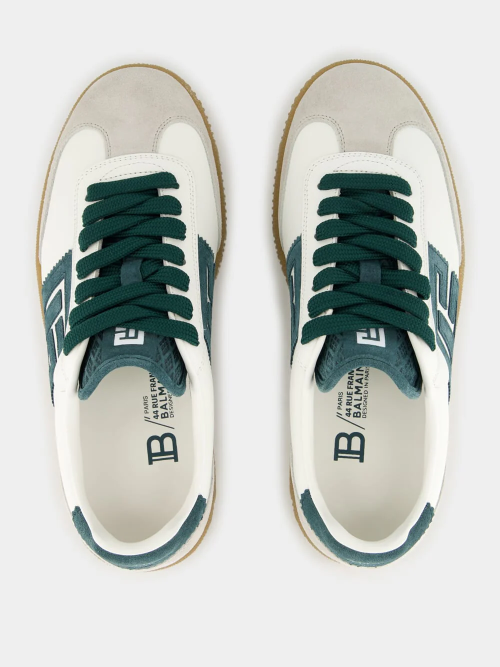 White Swan Leather and Suede Trainers - Image 5