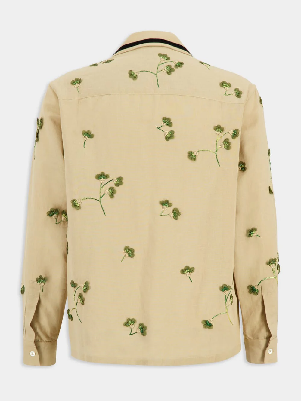 Beige Cotton Hemp Rust Shirt - Image 2