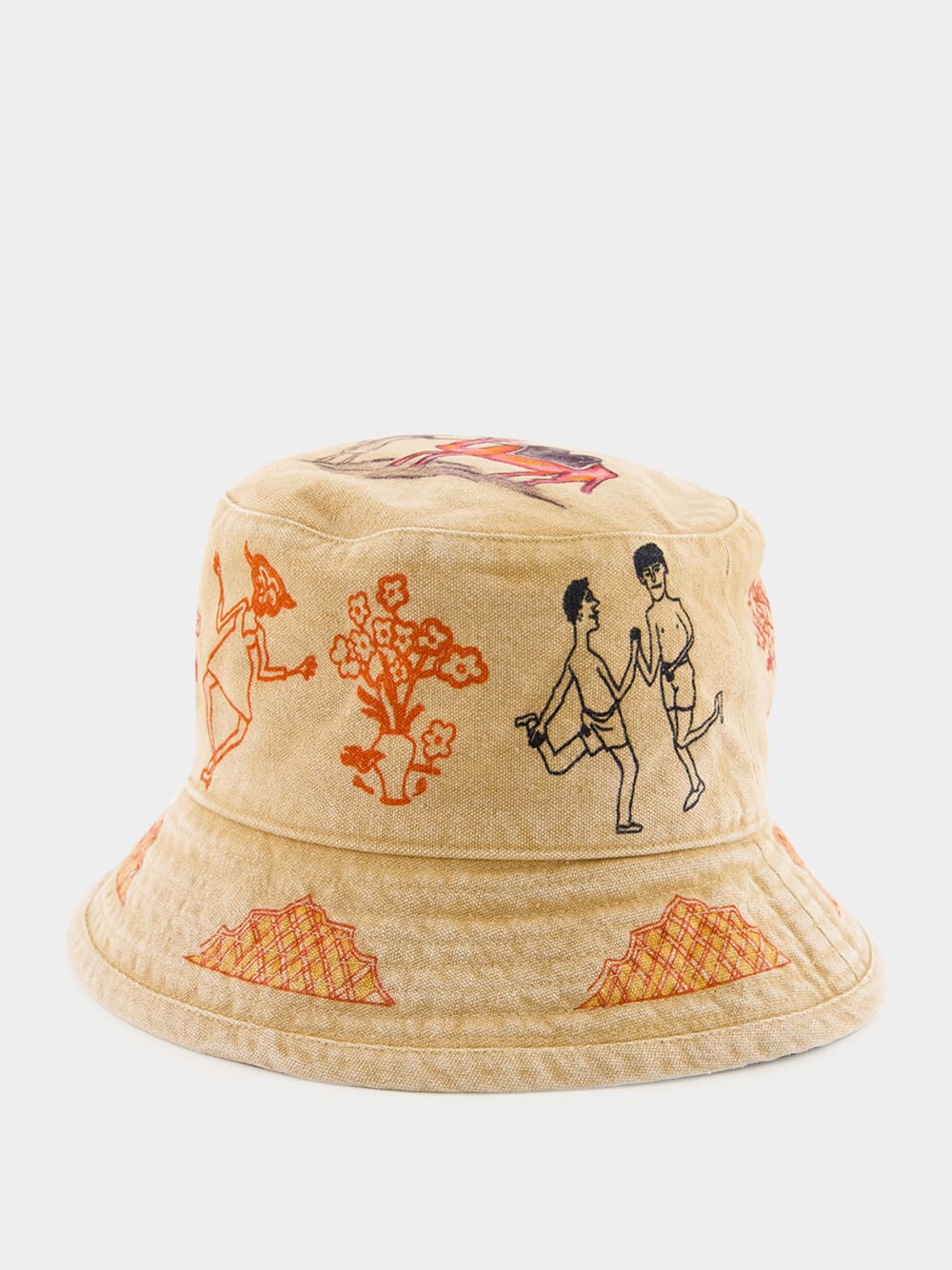 Beige Lavie Printed Bucket Hat