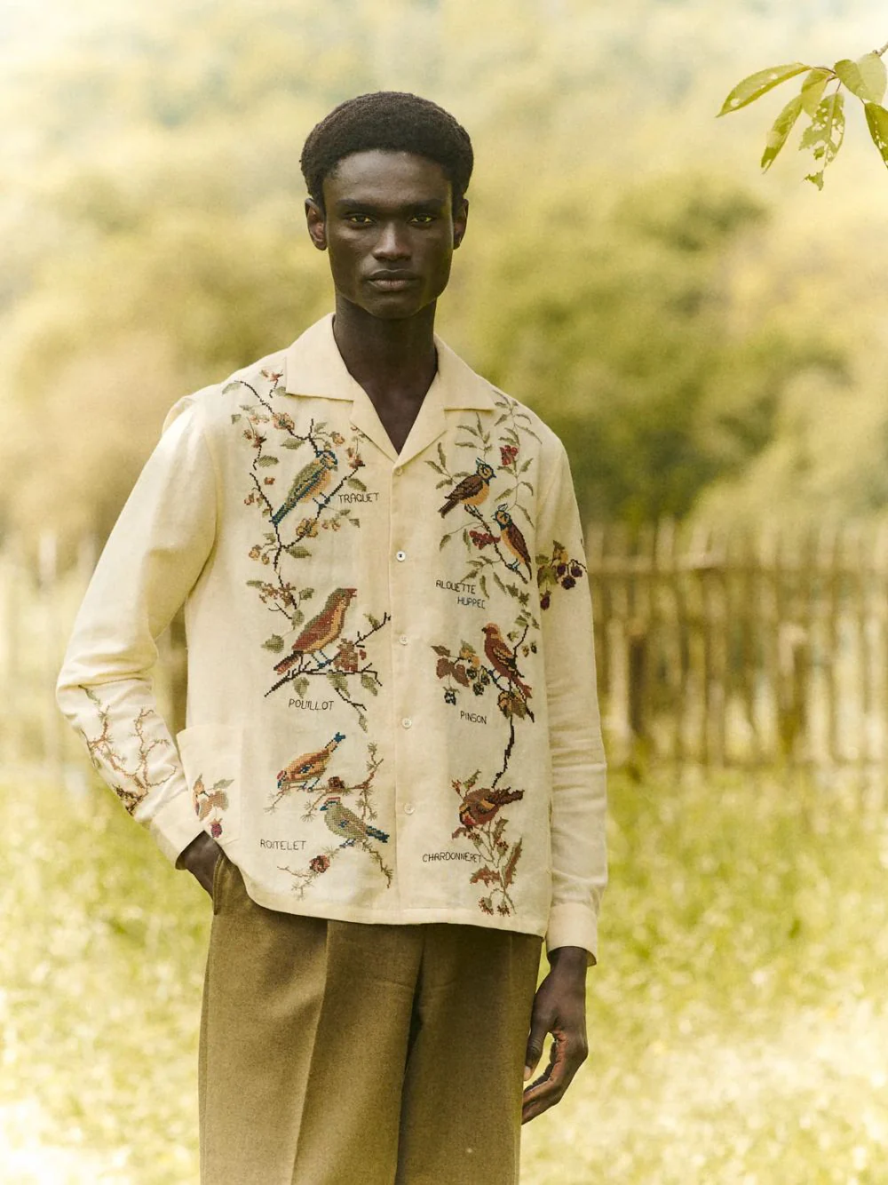 Avian Embroidered Button-Up Shirt - Image 2