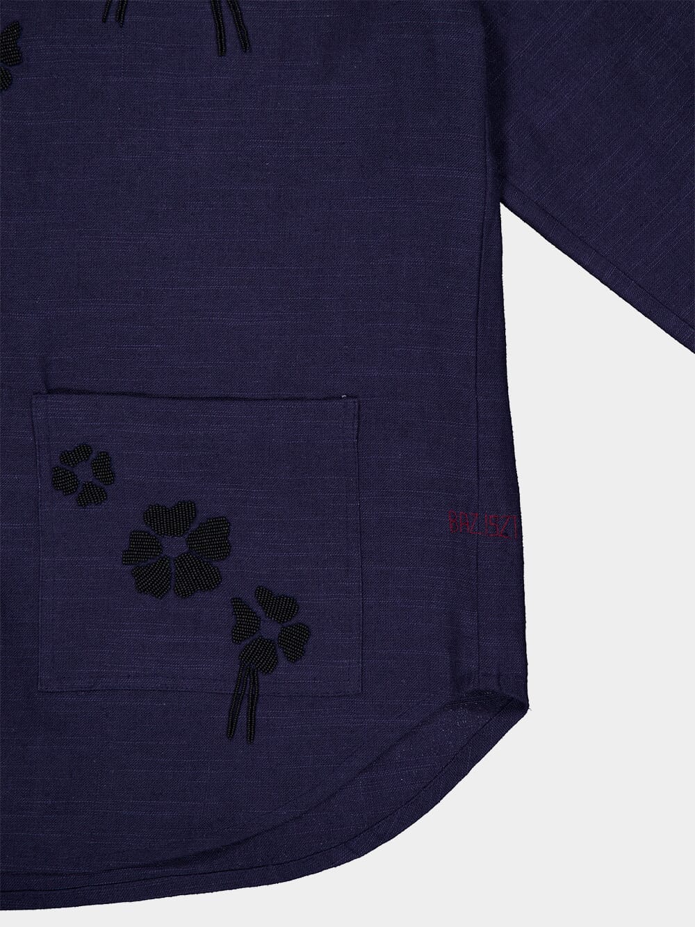 Blue Floral Embroidered Jacket - Image 4