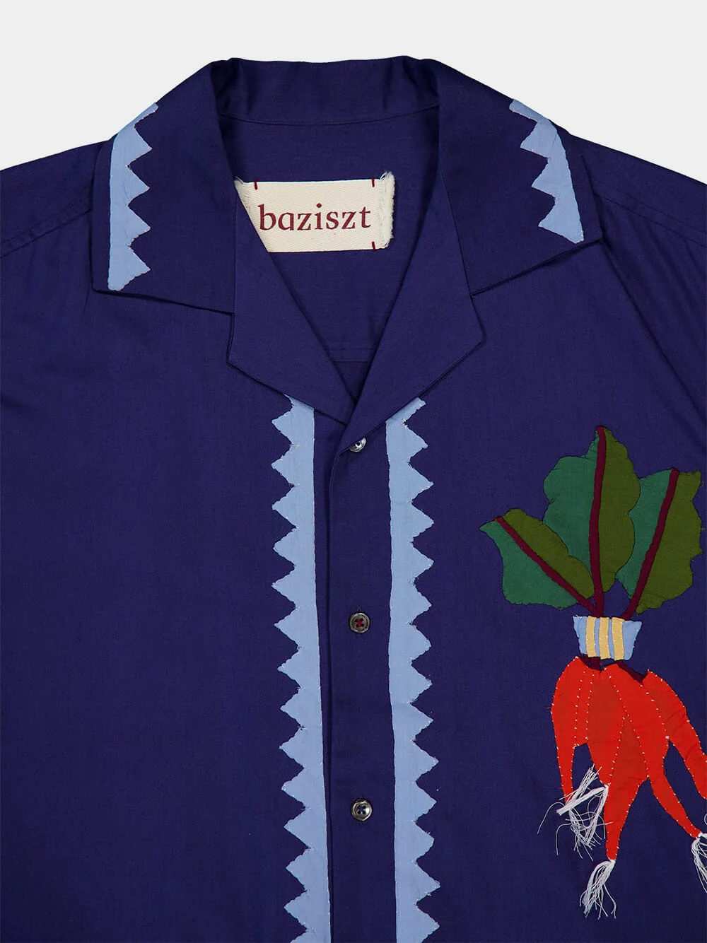 Blue Mélange Long-Sleeve Embroidered Shirt - Image 4