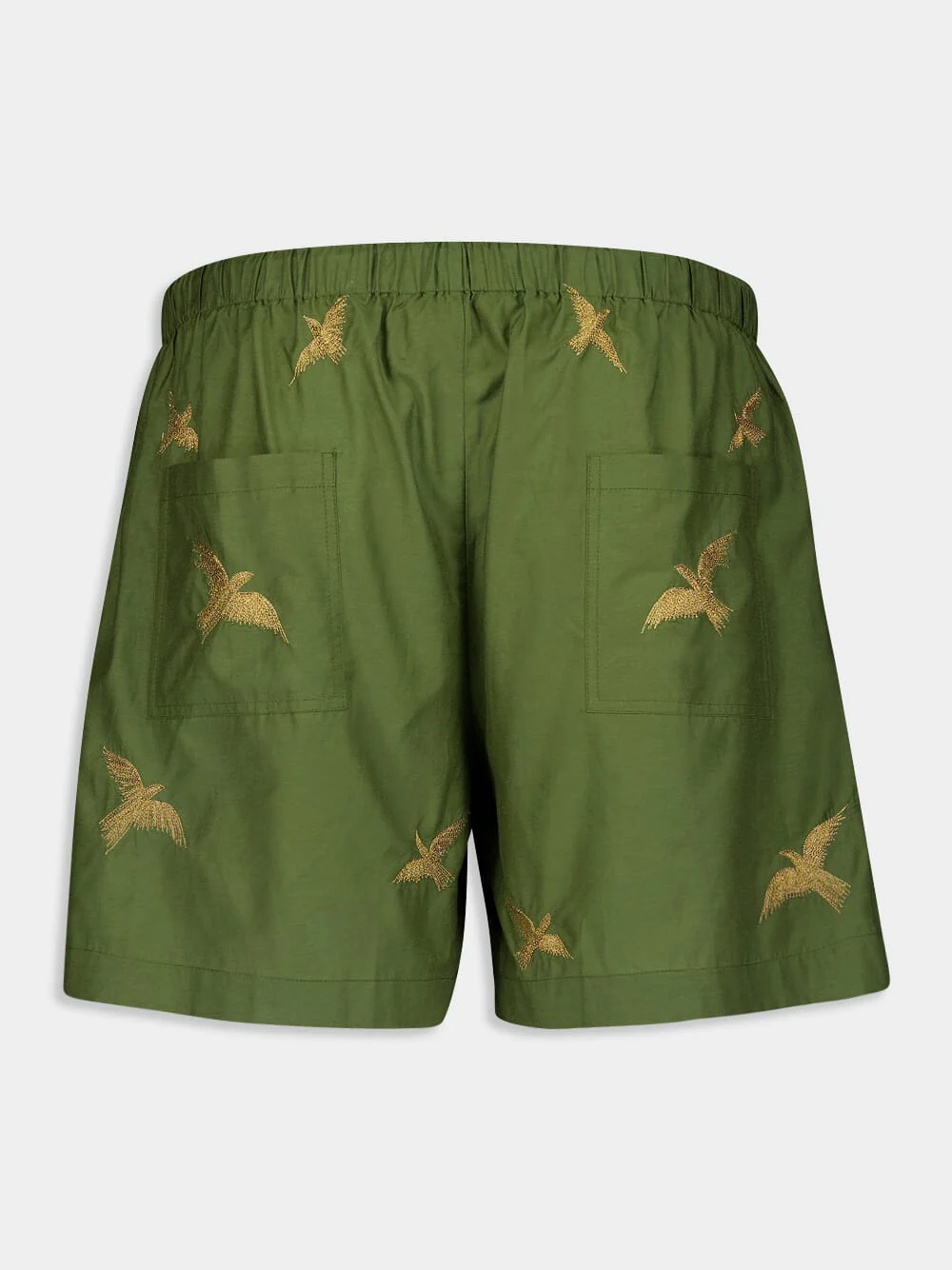 Embroidered Birds Columbus Shorts - Image 2