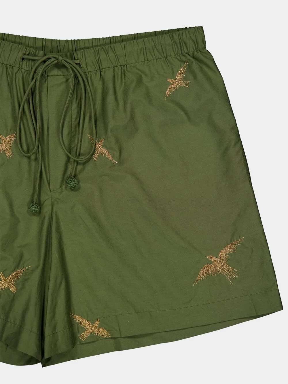 Embroidered Birds Columbus Shorts - Image 3