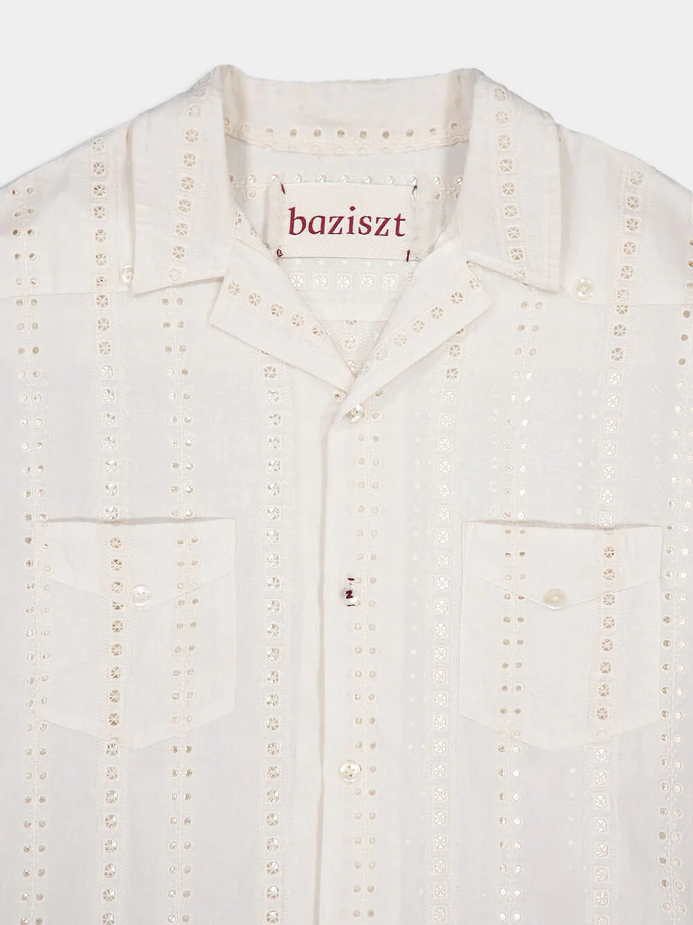 Embroidered Ivory Shirt - Image 3