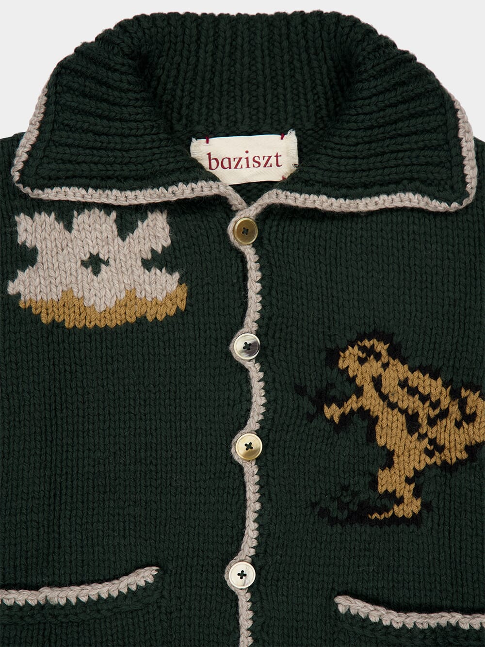 Green Alpaca Bayou Cardigan - Image 3
