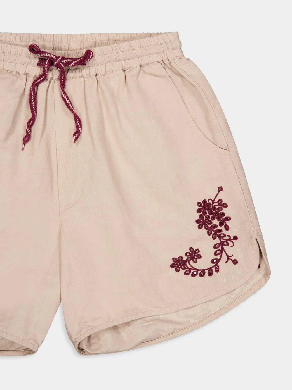 Vine Embroidered Shorts - Image 3