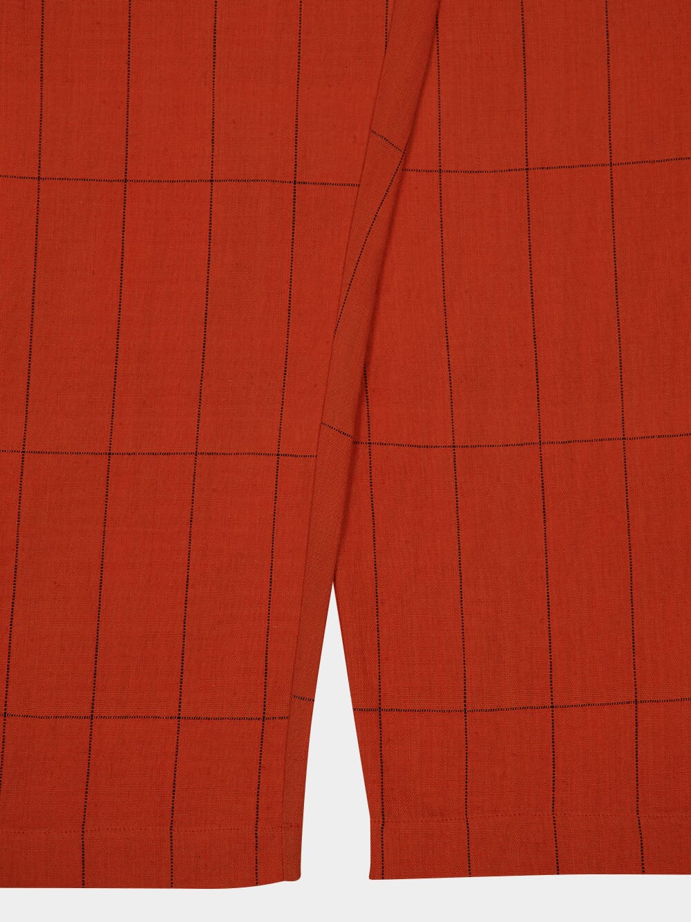Dark Orange Anthem Hand-Woven Cotton Pants - Image 4