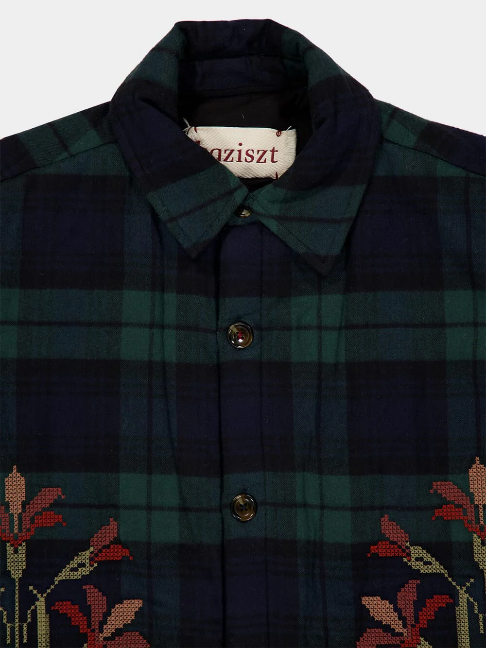 Green Blue Masin Cotton Jacket - Image 3