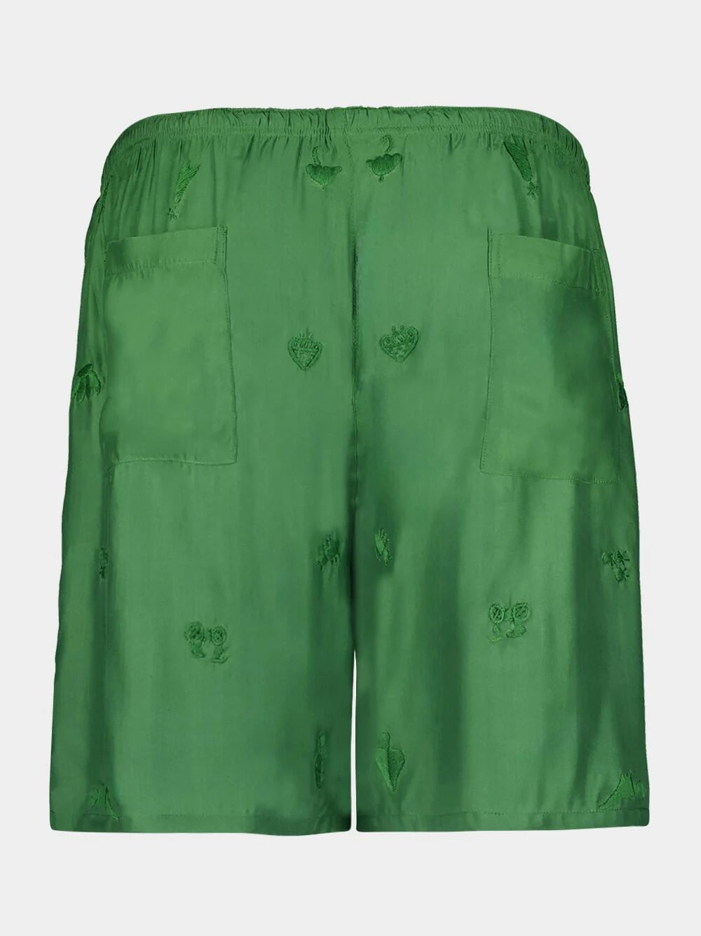 Green Thrive Silk Shorts - Image 2
