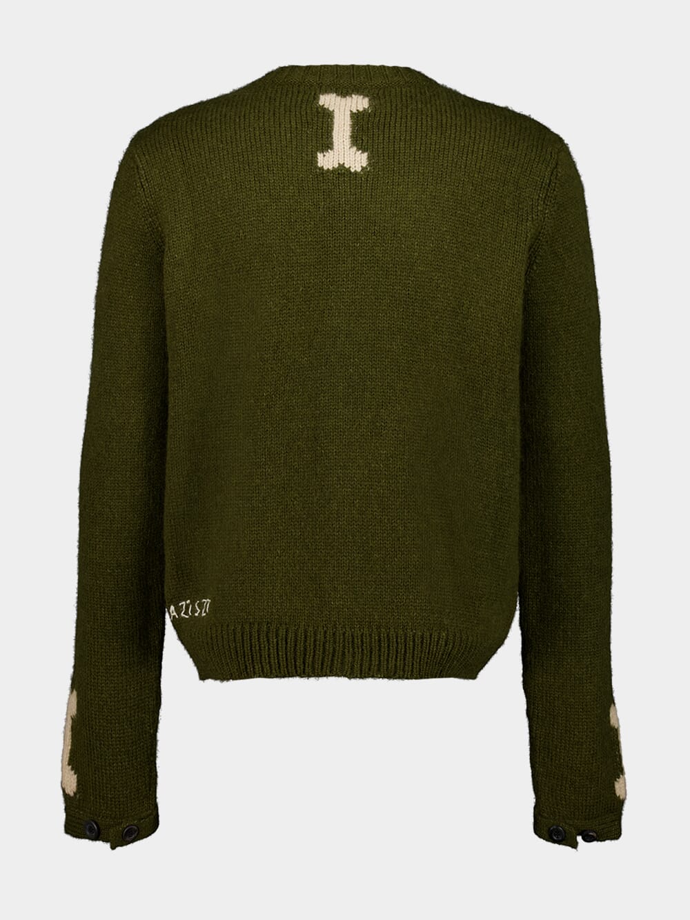 Khaki Green Bobby Wool Cardigan - Image 4