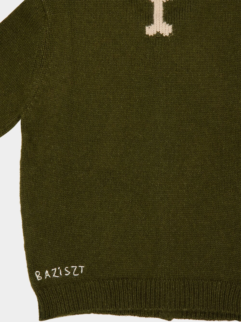 Khaki Green Bobby Wool Cardigan - Image 7
