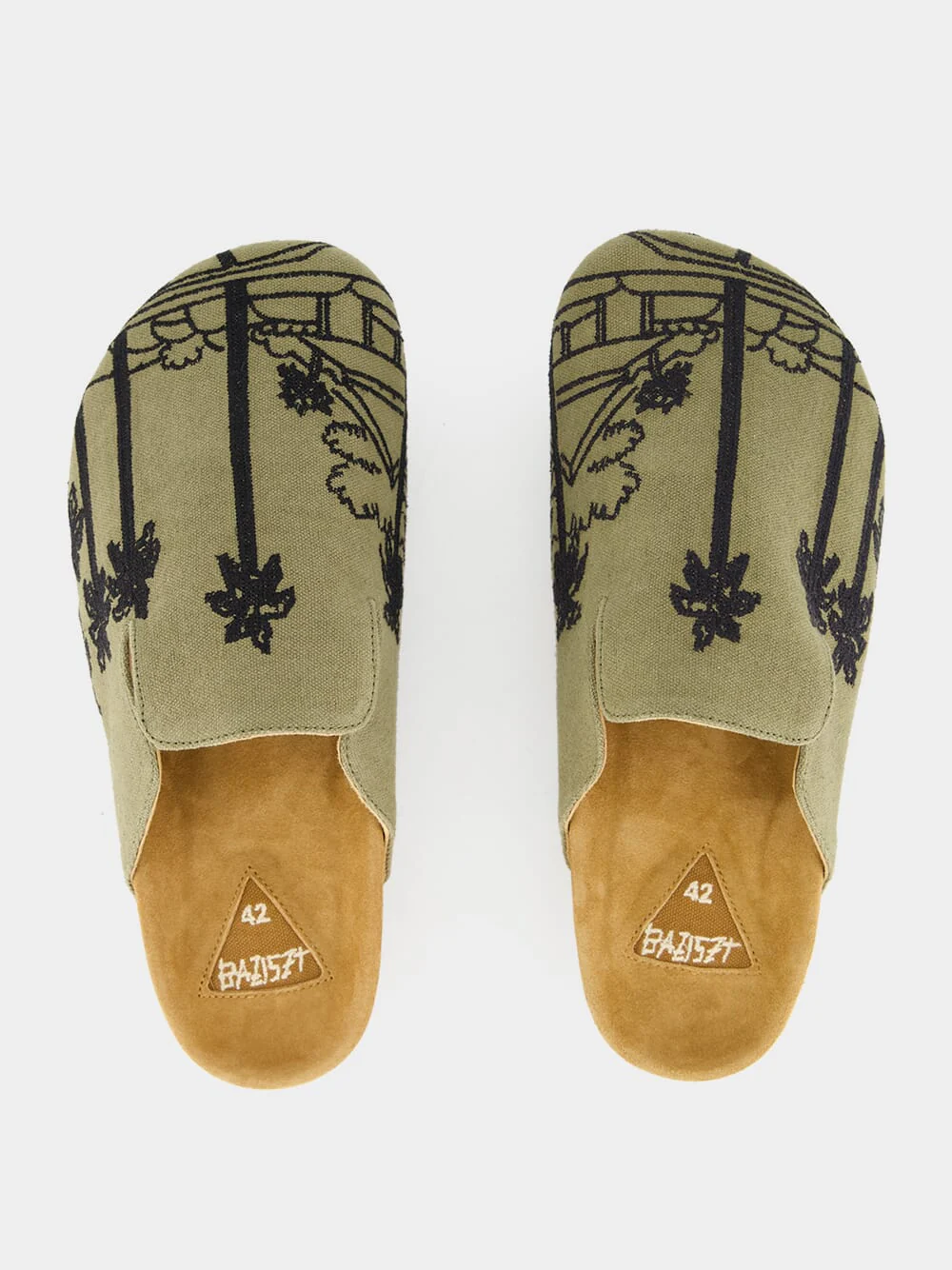 Khaki Green Palmor Suede Mules - Image 4