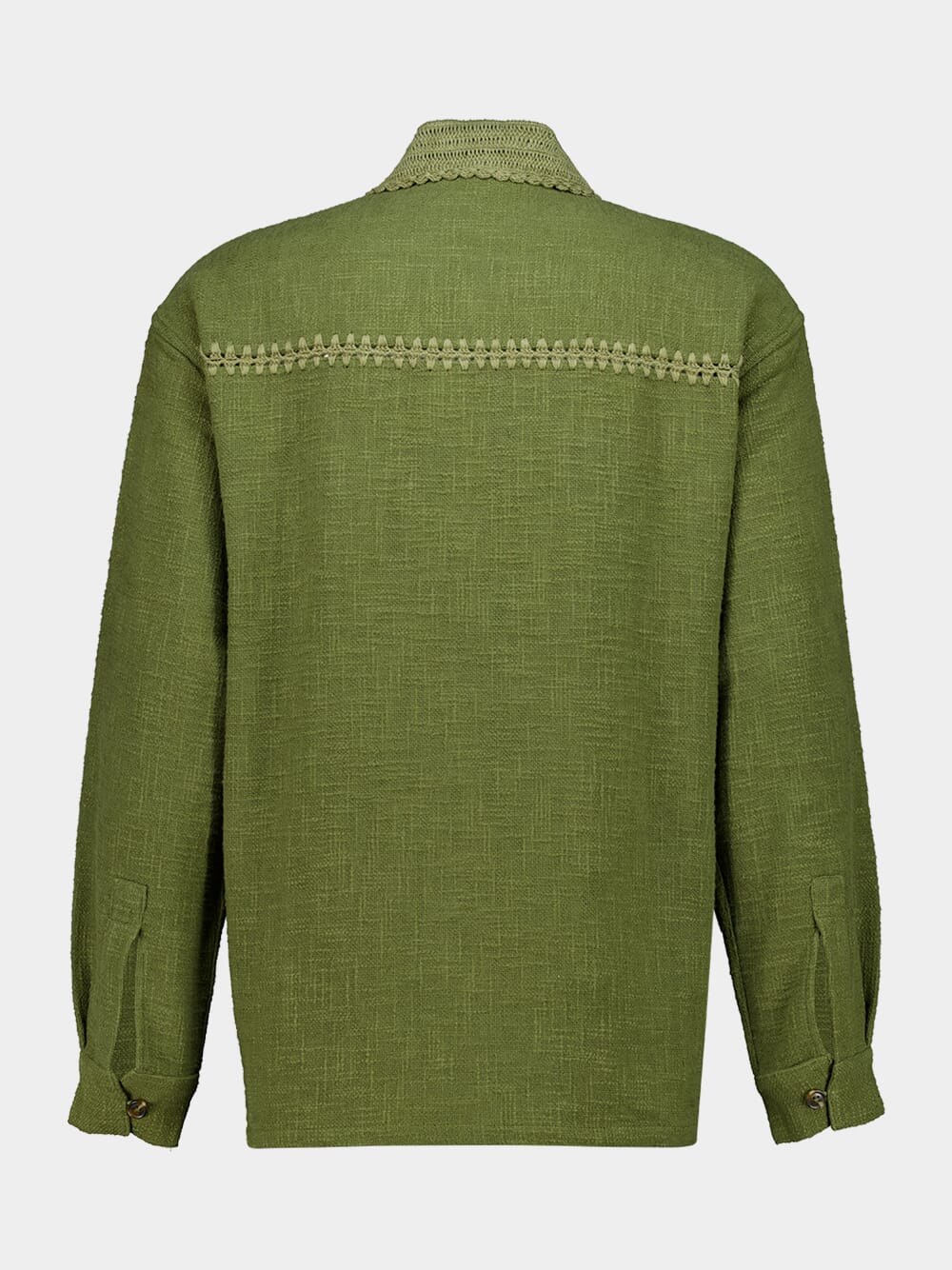 Khaki Green Safia Cotton Sweater - Image 3
