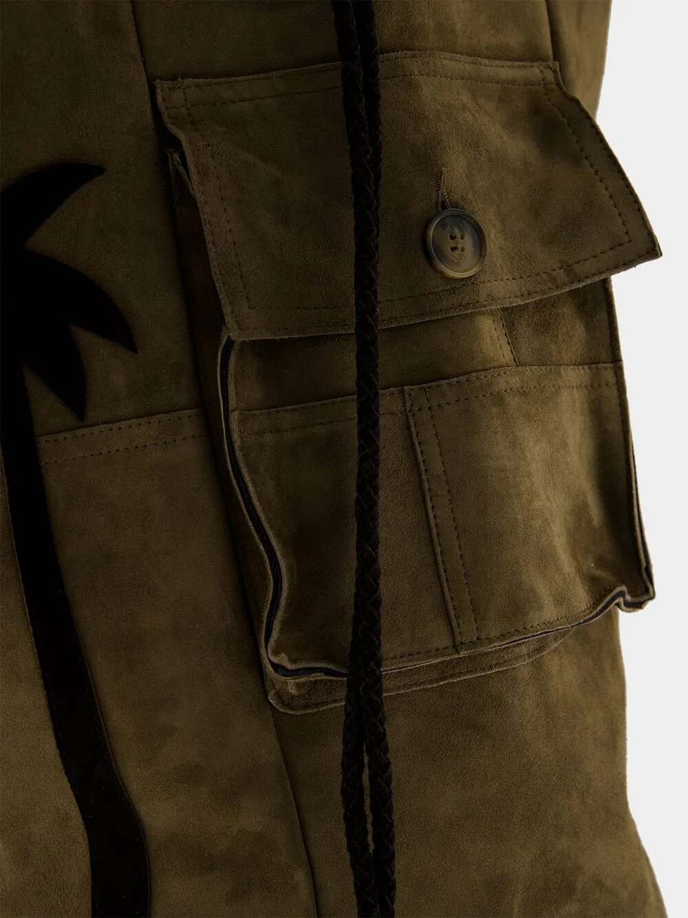 Khaki Green Suede Palmor Bag - Image 6