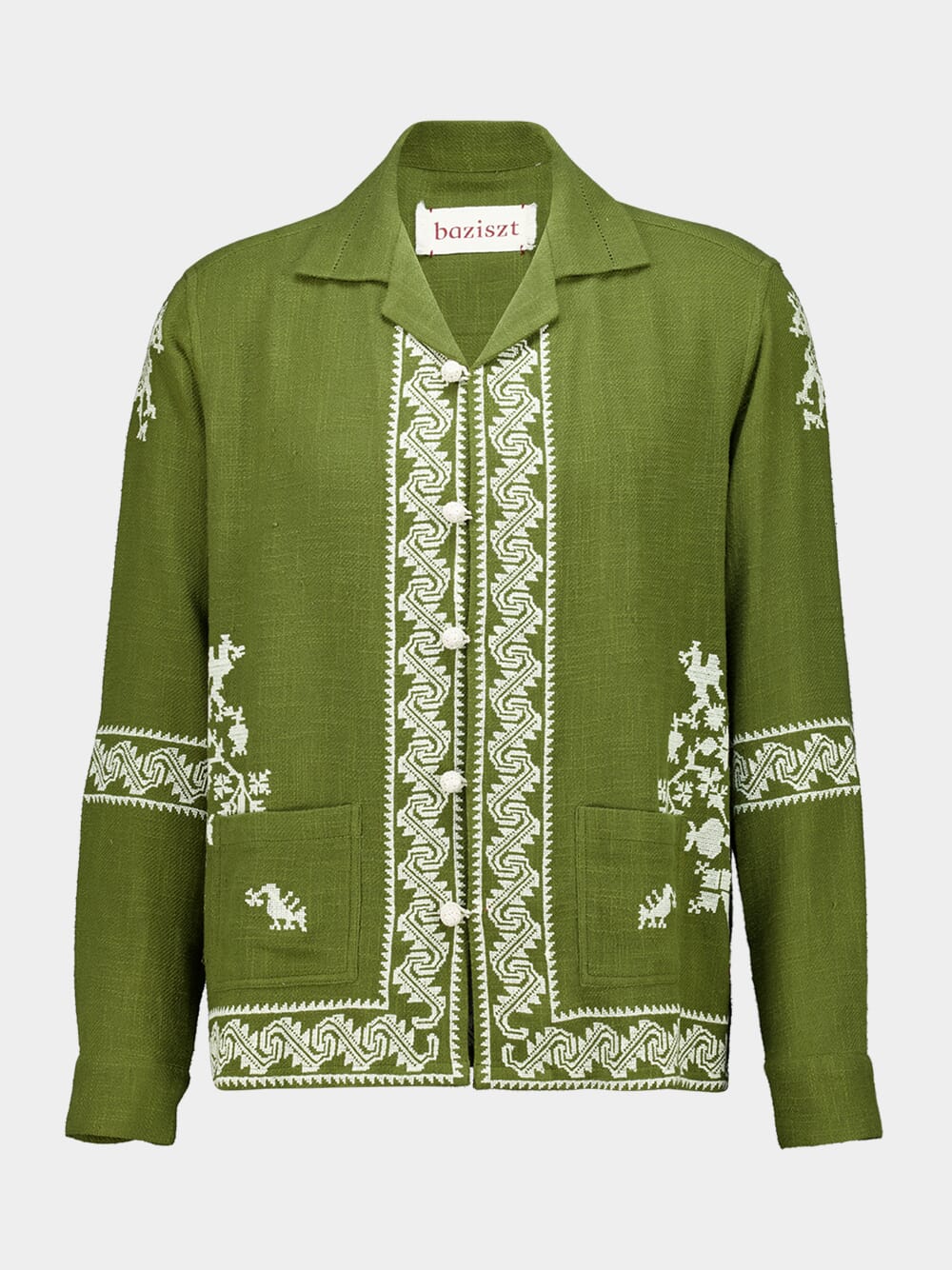 Khaki Tulum Embroidered Shirt