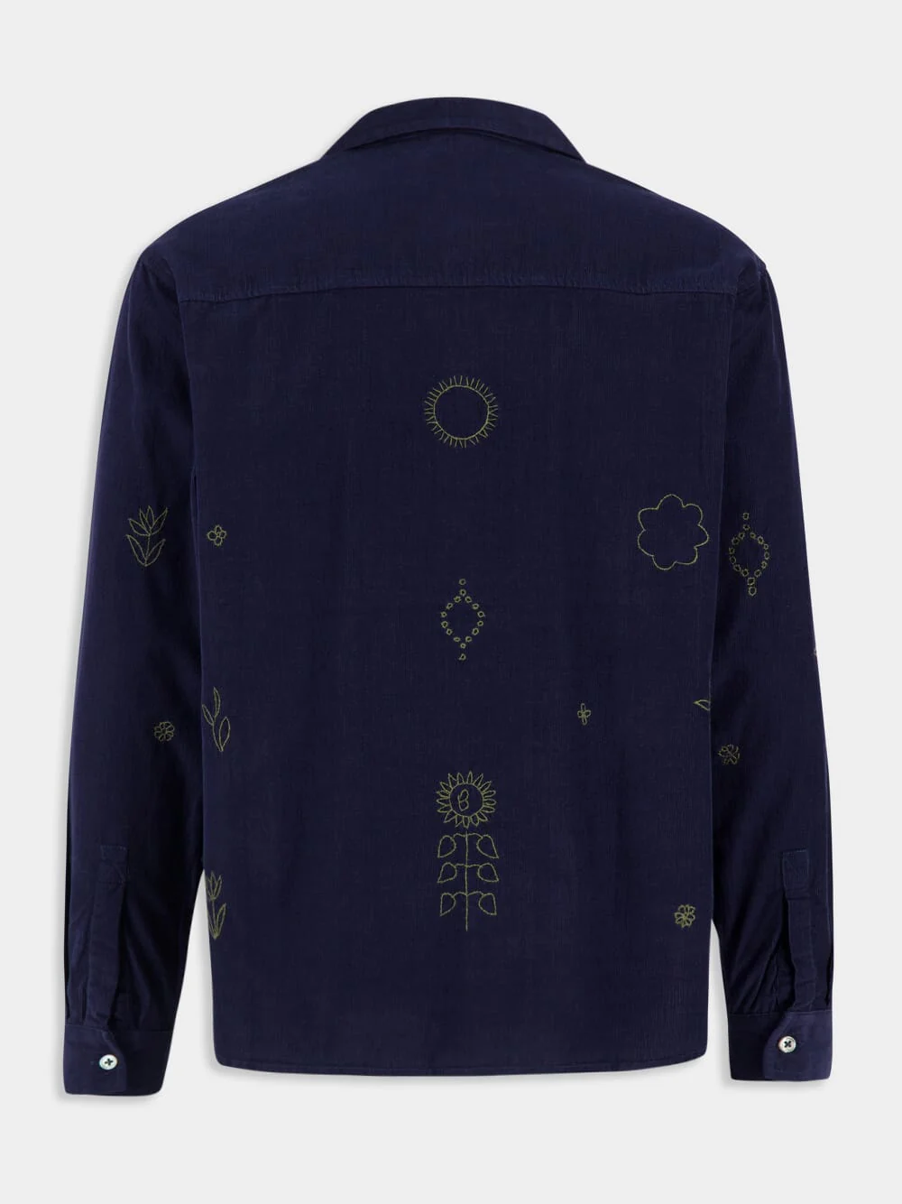 Navy Blue Cotton Serenade Shirt - Image 2