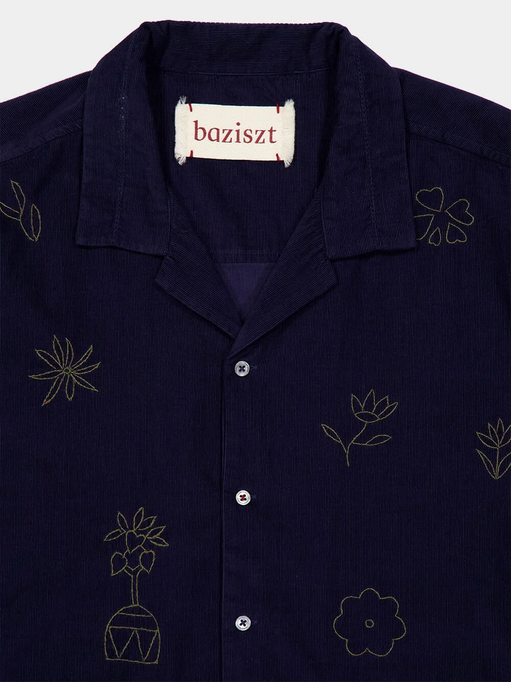 Navy Blue Cotton Serenade Shirt - Image 3