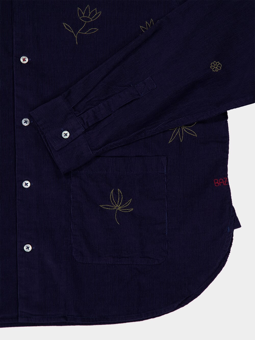 Navy Blue Cotton Serenade Shirt - Image 4