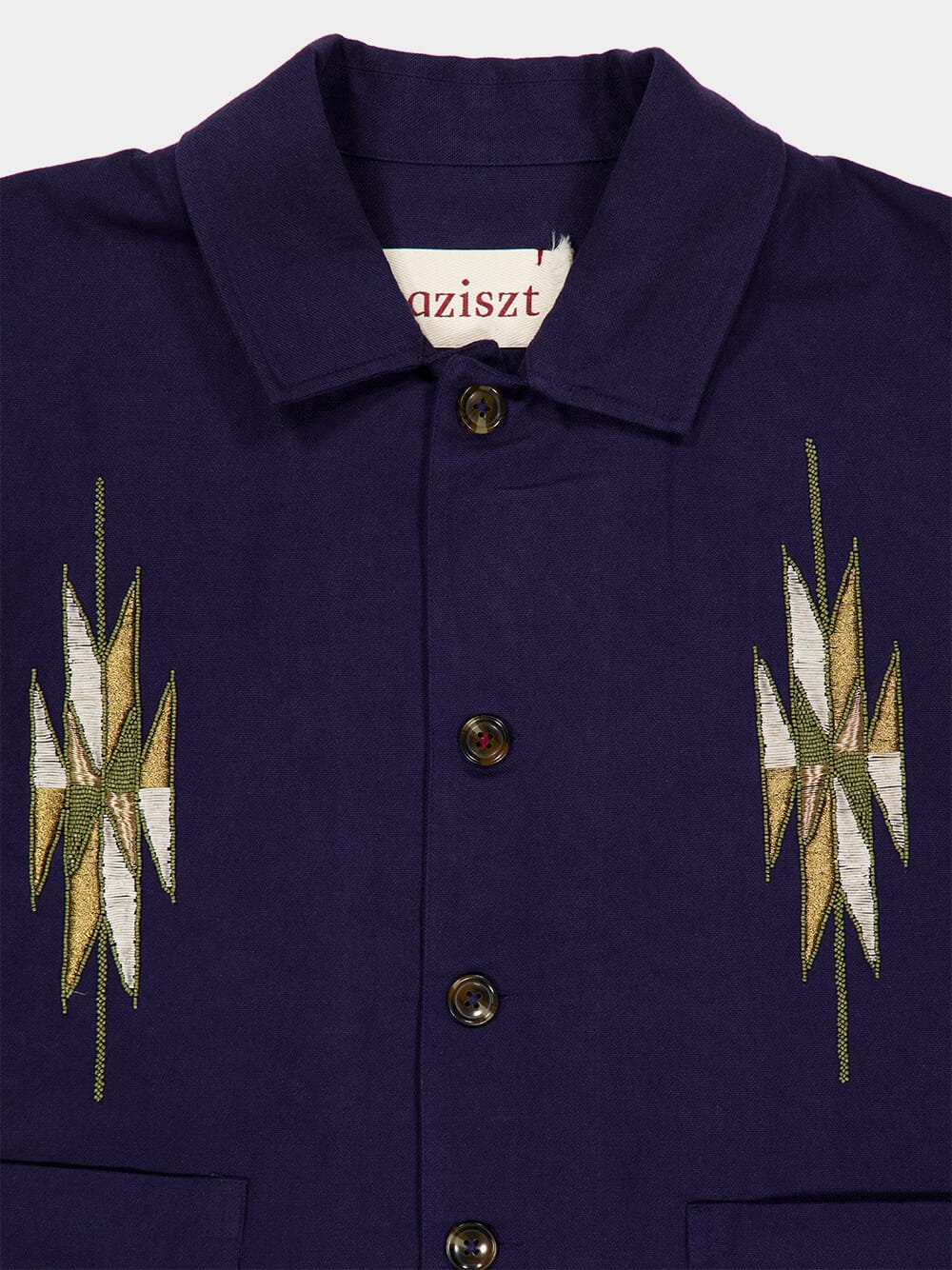Navy Blue Pita Cotton Jacket - Image 3