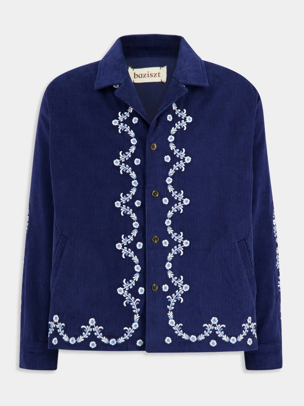 Navy Blue Ponic Corduroy Jacket - Image 2