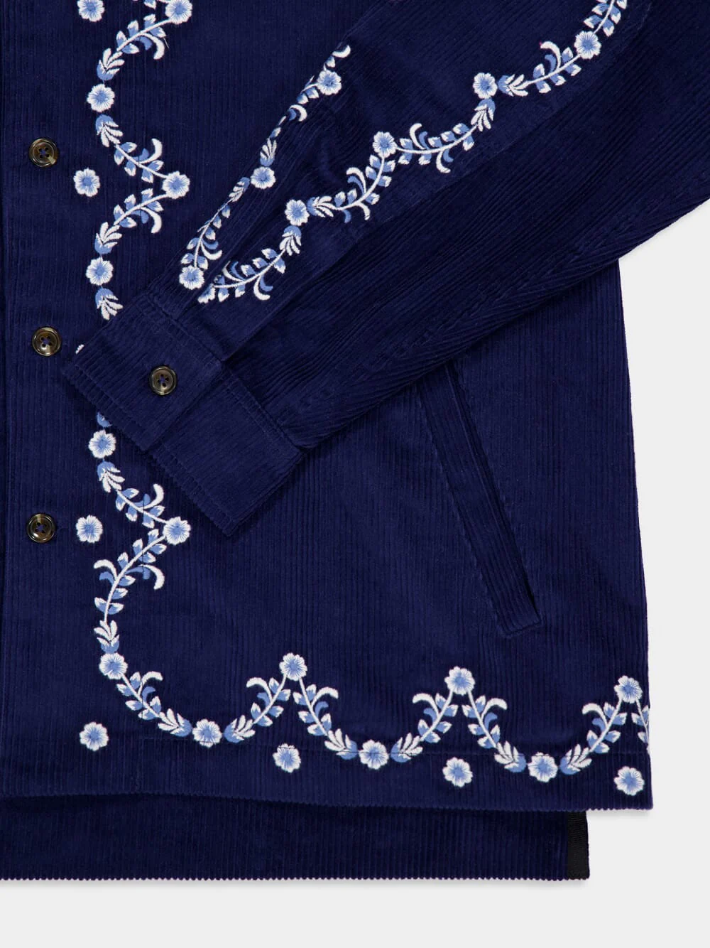 Navy Blue Ponic Corduroy Jacket - Image 5