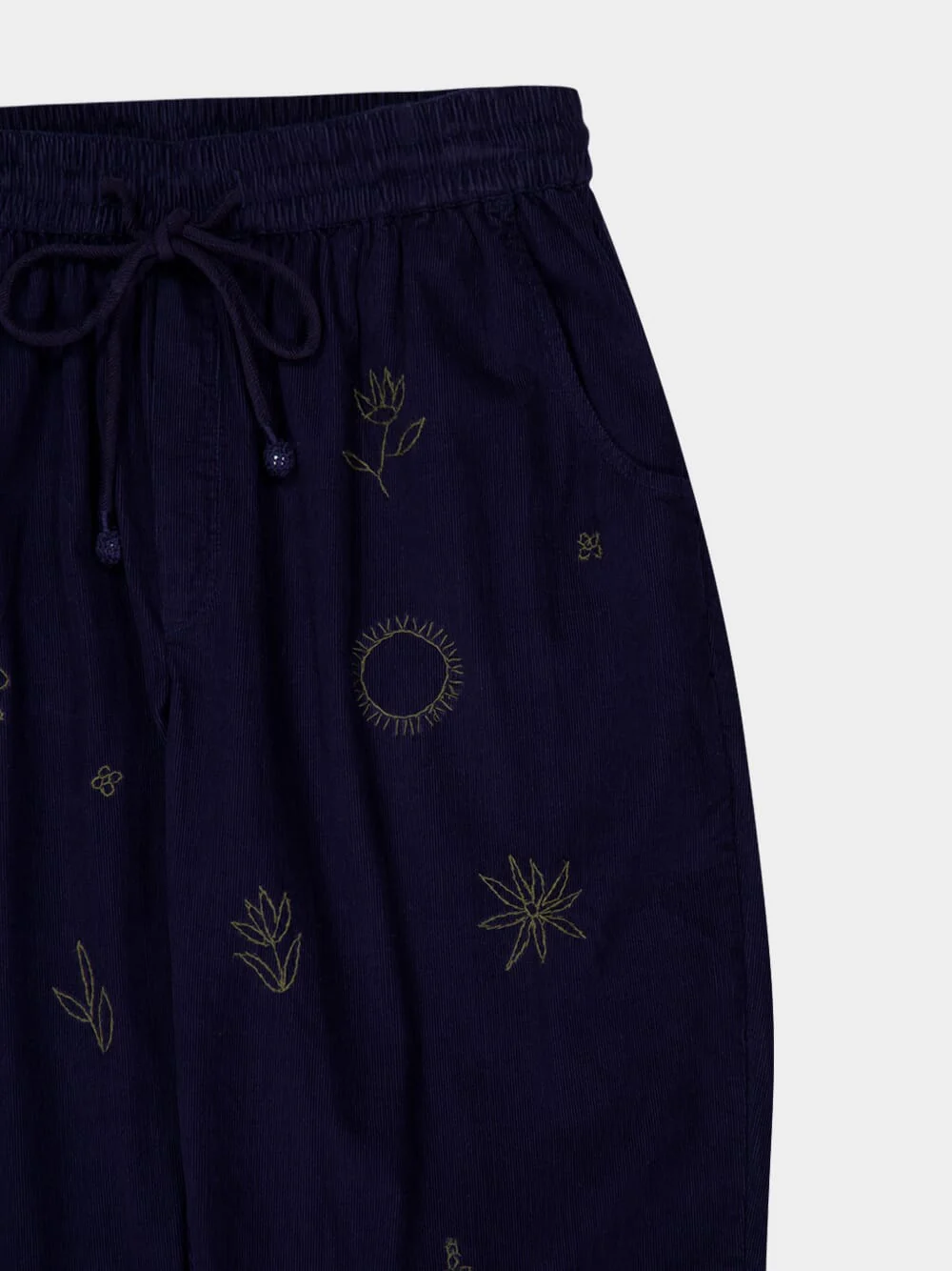 Navy Blue Serenade Corduroy Pants - Image 3